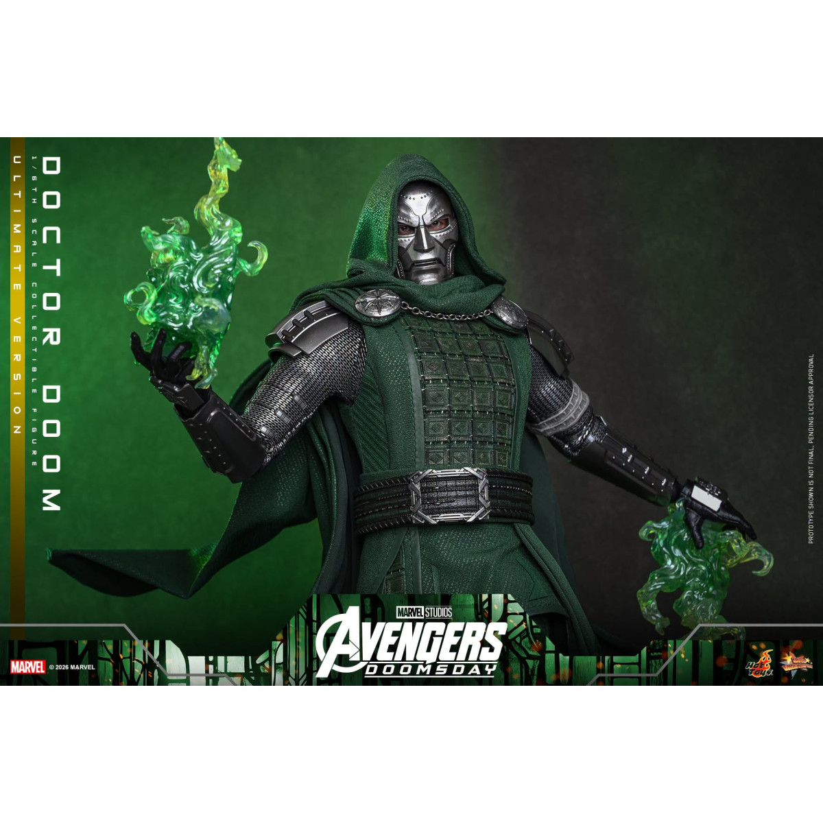 Hot Toys - Doctor Doom, versión Ultimate MMS907 a escala 1/6 - Avengers: Doomsday