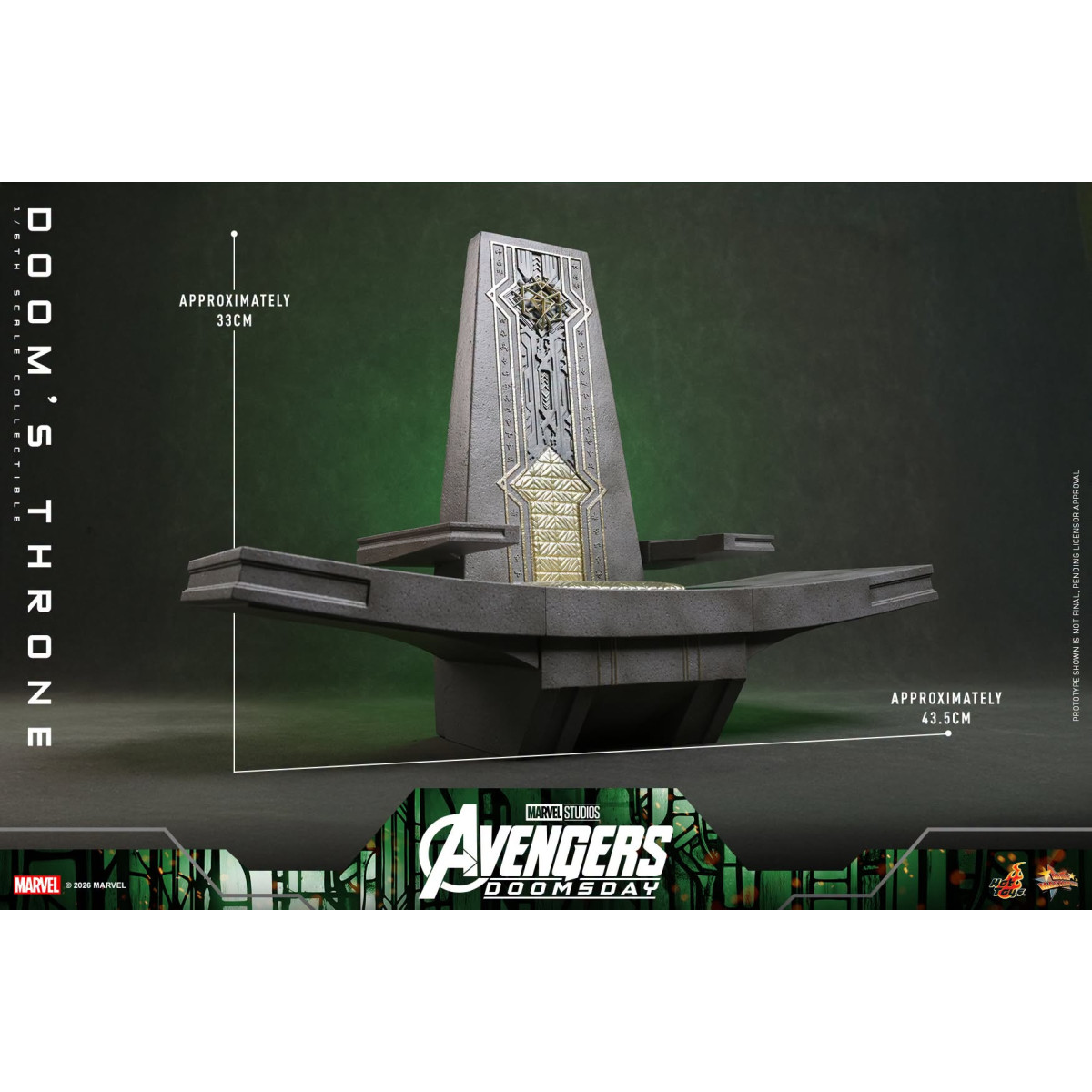 Hot Toys - Trono de « Doom » MMS, escala 1/6 - Avengers: Doomsday