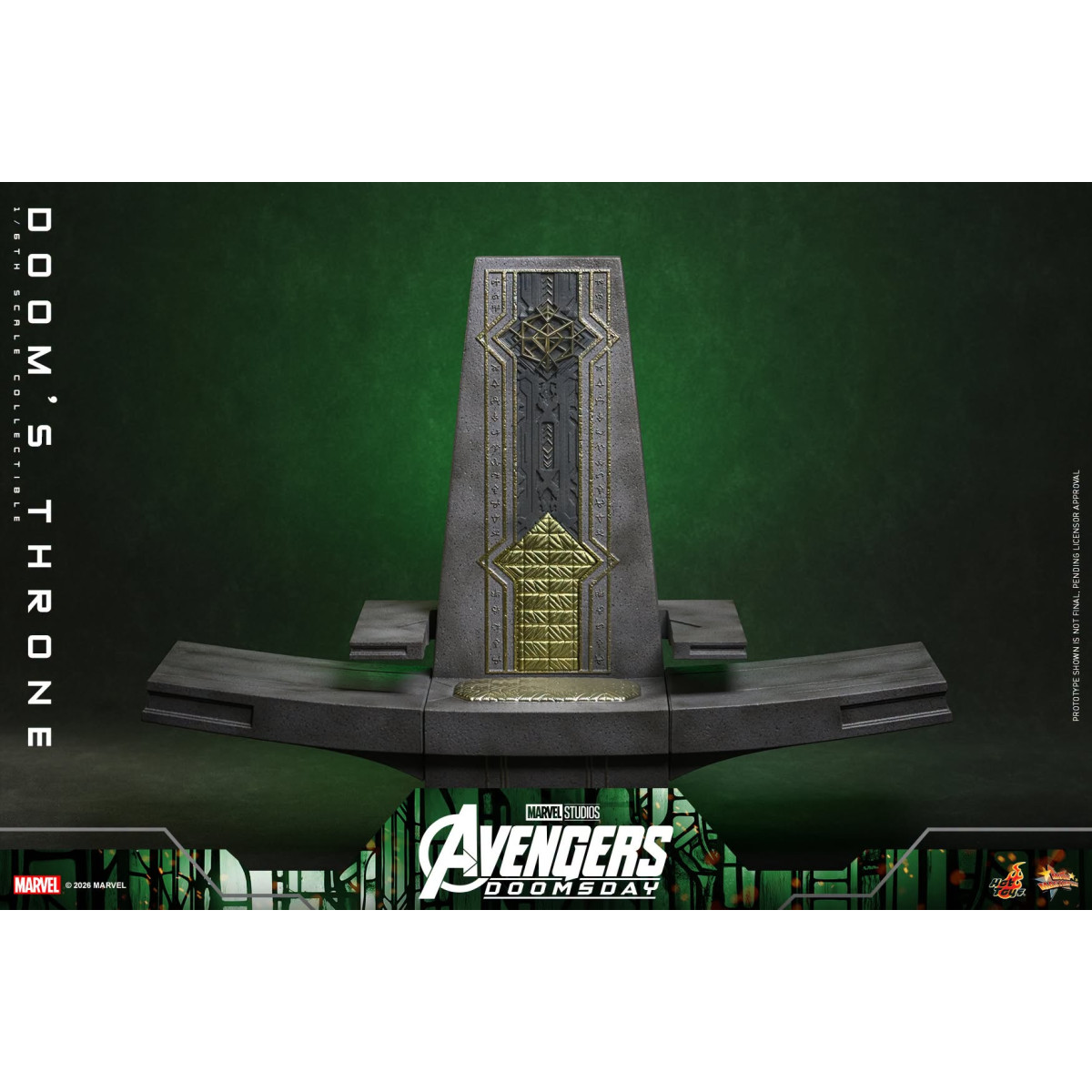 Hot Toys - Trono de « Doom » MMS, escala 1/6 - Avengers: Doomsday