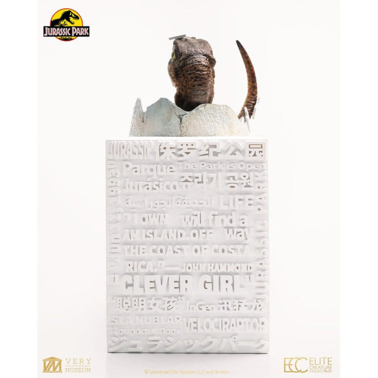 Toynami ECC Elite Creature Collectibles - Huevo de velociraptor a punto de eclosionar 1/1 - Jurassic Park