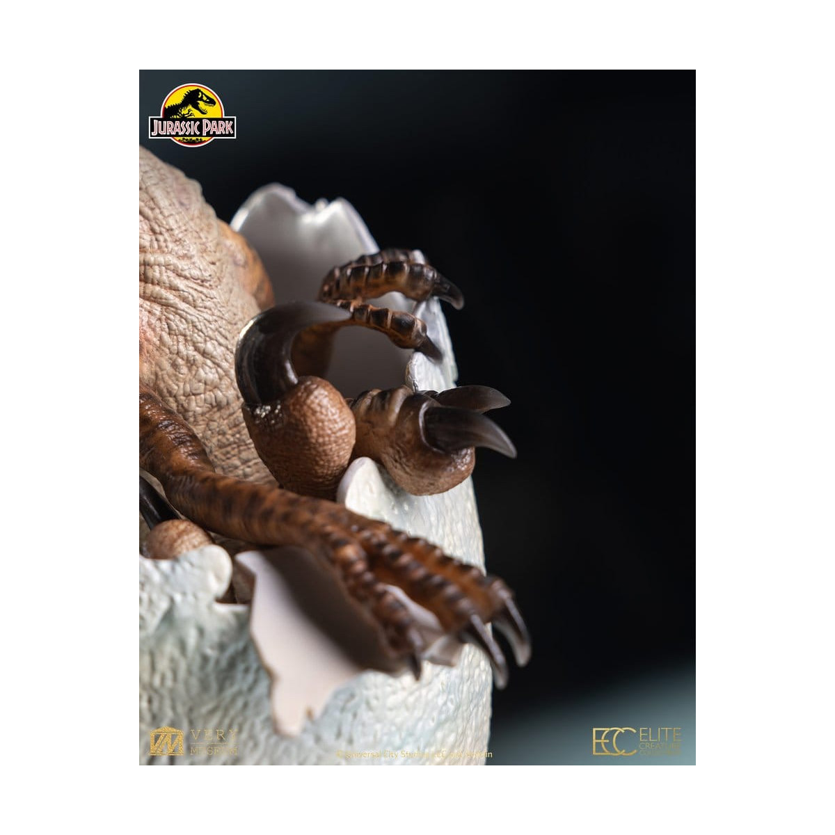 Toynami ECC Elite Creature Collectibles - Huevo de velociraptor a punto de eclosionar 1/1 - Jurassic Park