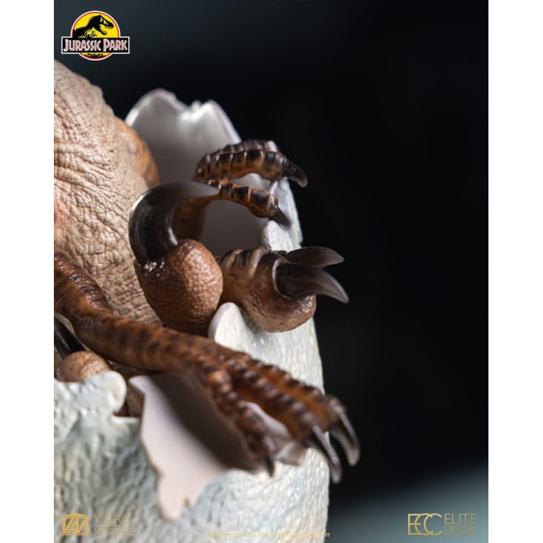 Toynami ECC Elite Creature Collectibles - Huevo de velociraptor a punto de eclosionar 1/1 - Jurassic Park