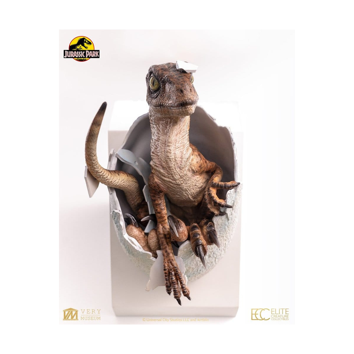 Toynami ECC Elite Creature Collectibles - Huevo de velociraptor a punto de eclosionar 1/1 - Jurassic Park
