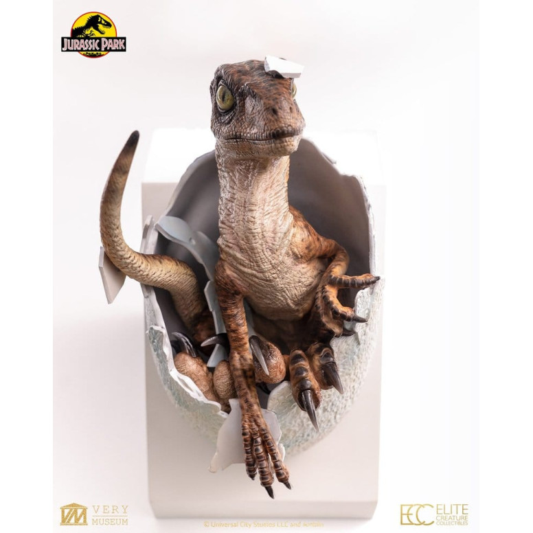 Toynami ECC Elite Creature Collectibles - Huevo de velociraptor a punto de eclosionar 1/1 - Jurassic Park