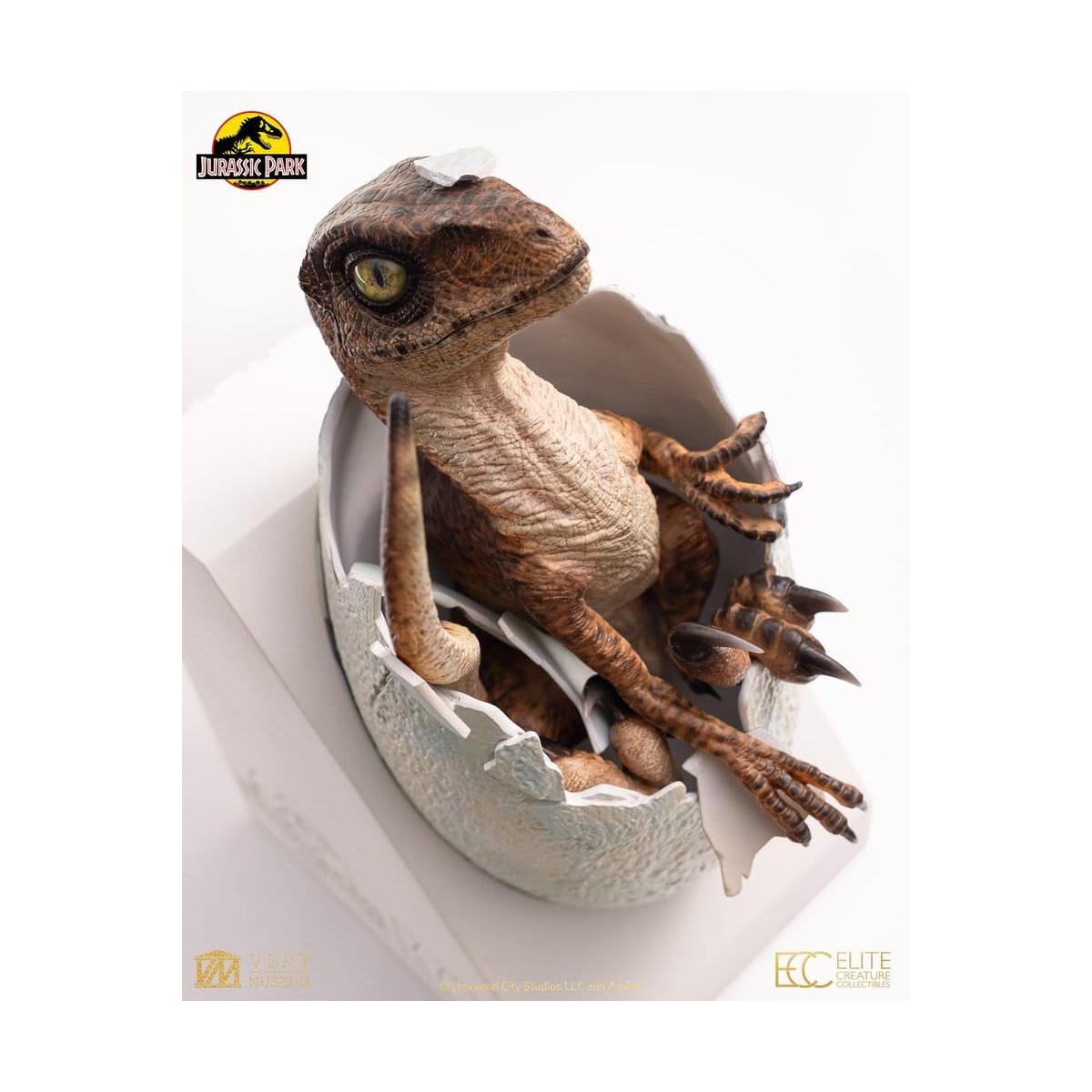 Toynami ECC Elite Creature Collectibles - Huevo de velociraptor a punto de eclosionar 1/1 - Jurassic Park