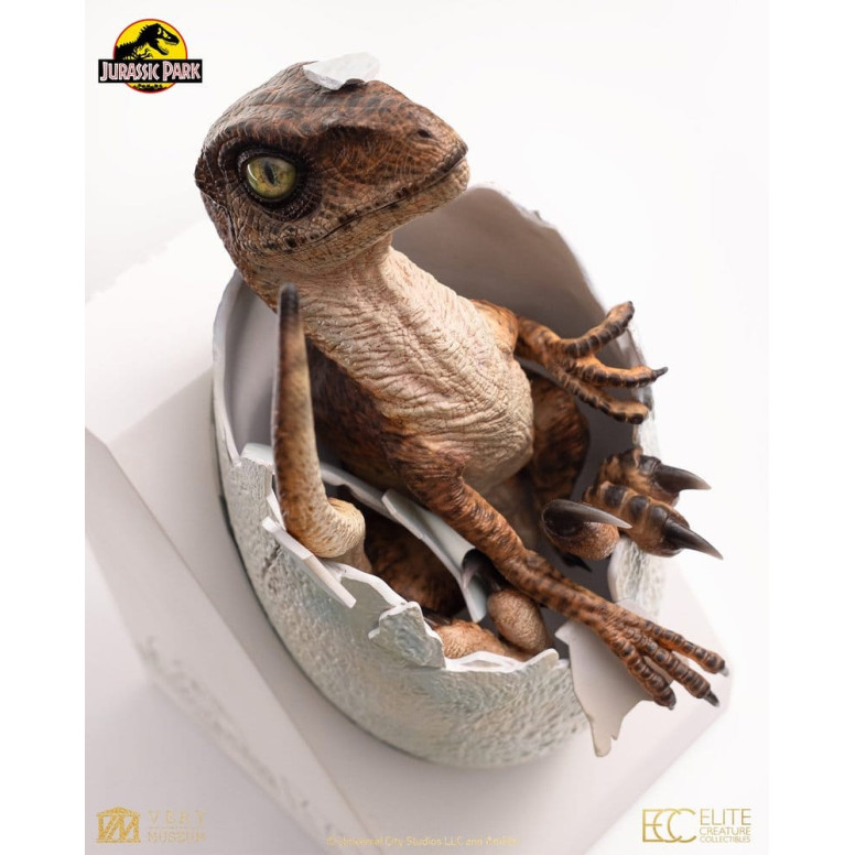 Toynami ECC Elite Creature Collectibles - Huevo de velociraptor a punto de eclosionar 1/1 - Jurassic Park