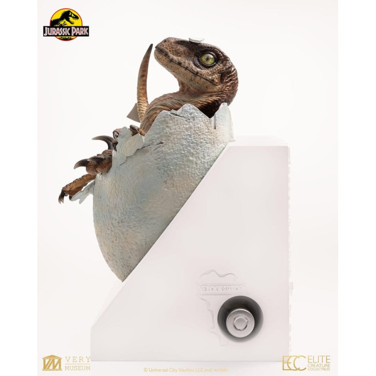 Toynami ECC Elite Creature Collectibles - Huevo de velociraptor a punto de eclosionar 1/1 - Jurassic Park