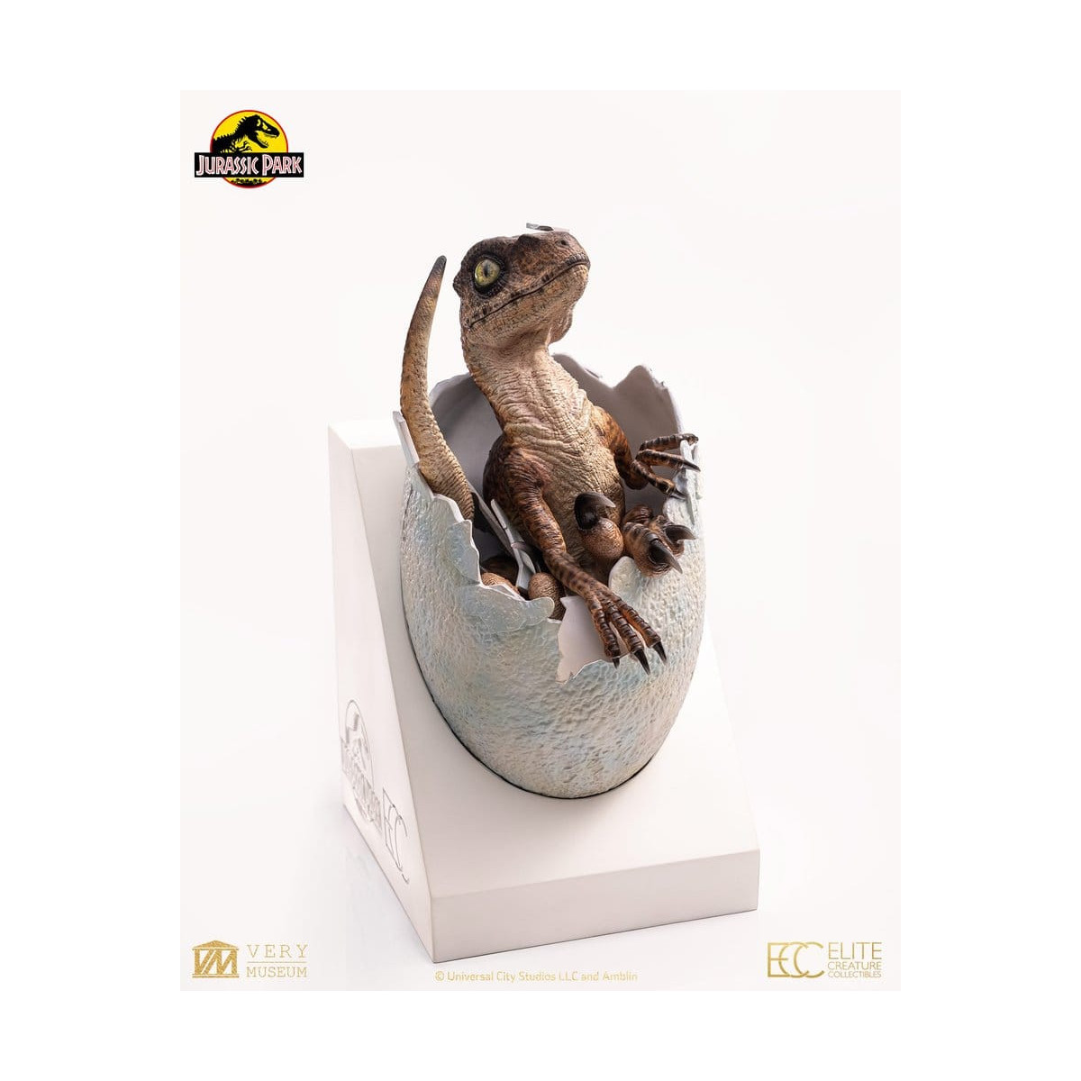 Toynami ECC Elite Creature Collectibles - Huevo de velociraptor a punto de eclosionar 1/1 - Jurassic Park