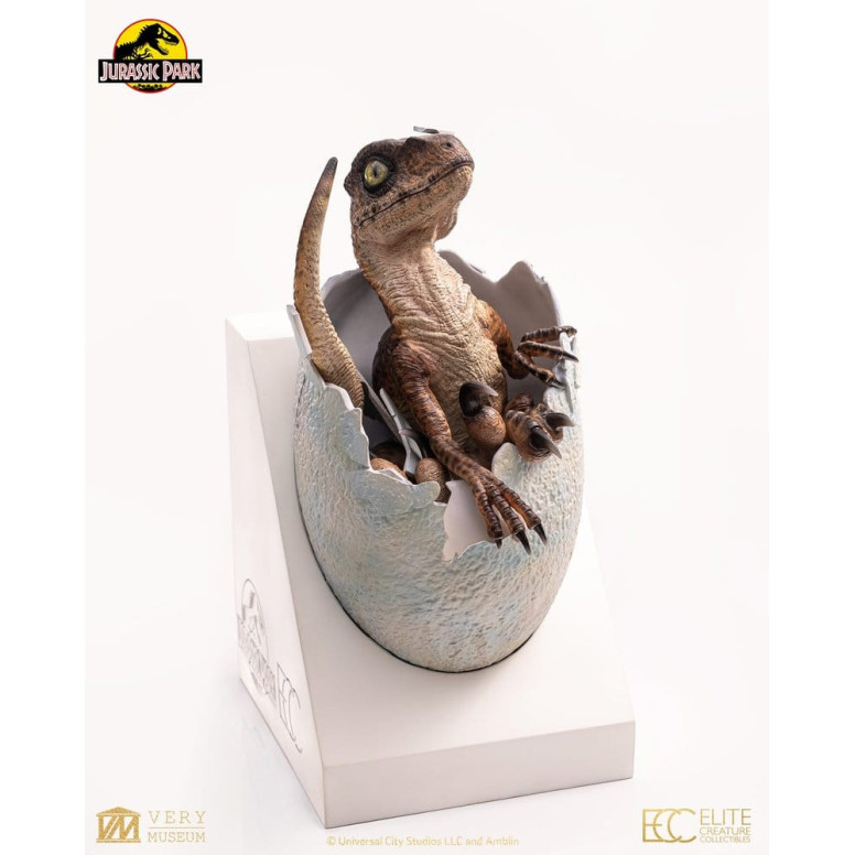 Toynami ECC Elite Creature Collectibles - Huevo de velociraptor a punto de eclosionar 1/1 - Jurassic Park
