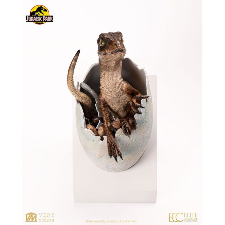 Toynami ECC Elite Creature Collectibles - Huevo de velociraptor a punto de eclosionar 1/1 - Jurassic Park