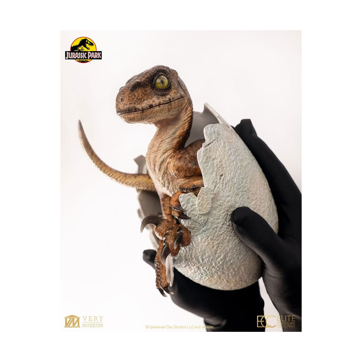 Toynami ECC Elite Creature Collectibles - Huevo de velociraptor a punto de eclosionar 1/1 - Jurassic Park