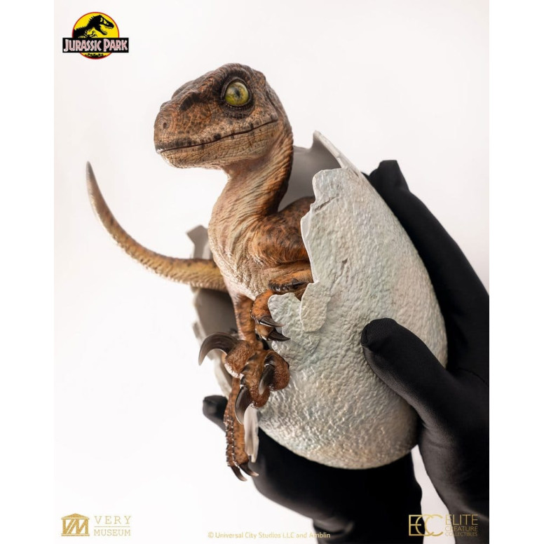 Toynami ECC Elite Creature Collectibles - Huevo de velociraptor a punto de eclosionar 1/1 - Jurassic Park