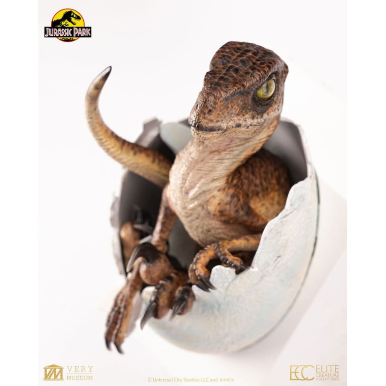 Toynami ECC Elite Creature Collectibles - Huevo de velociraptor a punto de eclosionar 1/1 - Jurassic Park