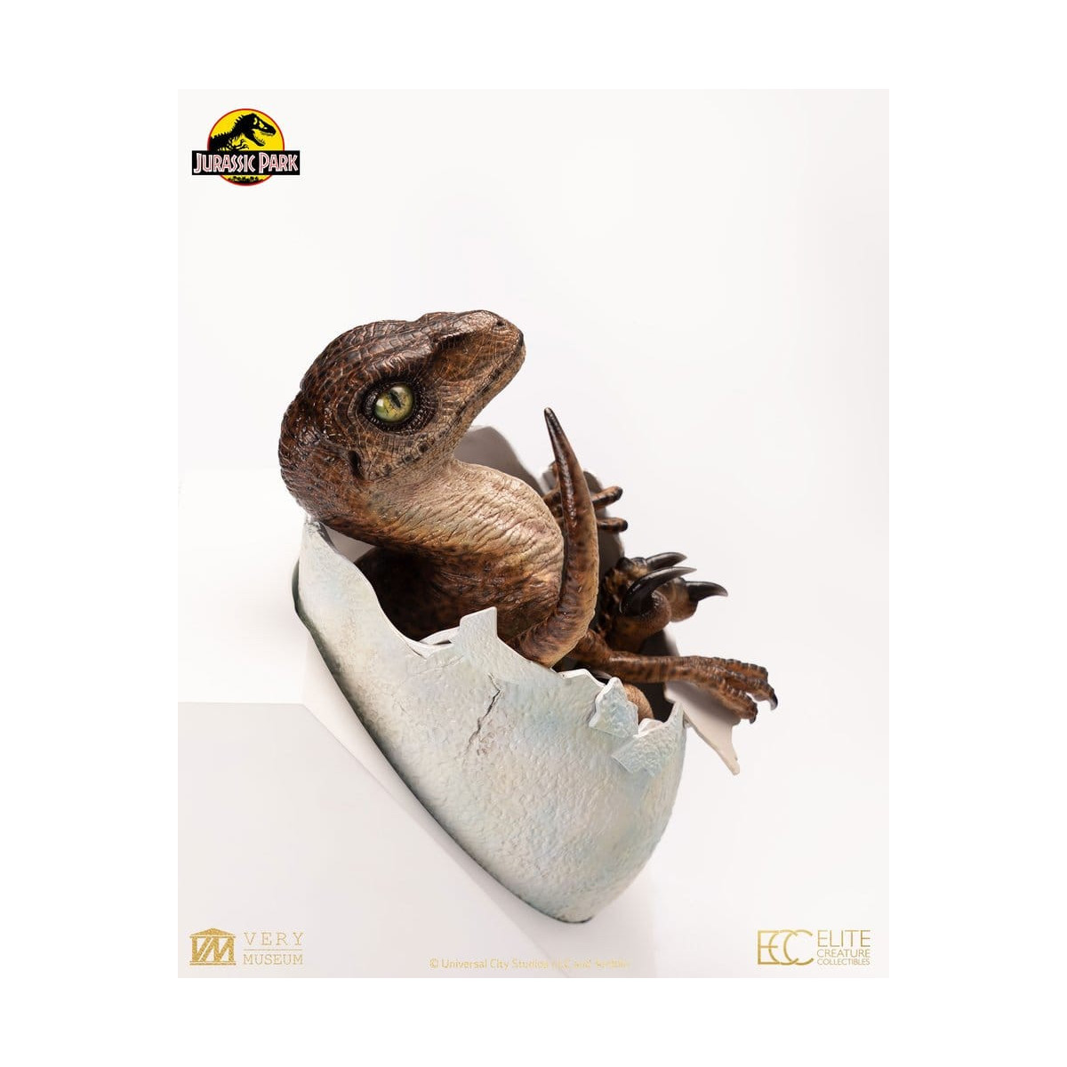 Toynami ECC Elite Creature Collectibles - Huevo de velociraptor a punto de eclosionar 1/1 - Jurassic Park
