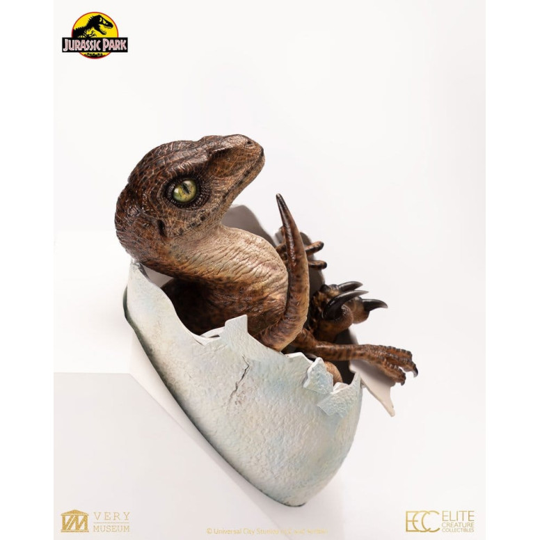 Toynami ECC Elite Creature Collectibles - Huevo de velociraptor a punto de eclosionar 1/1 - Jurassic Park