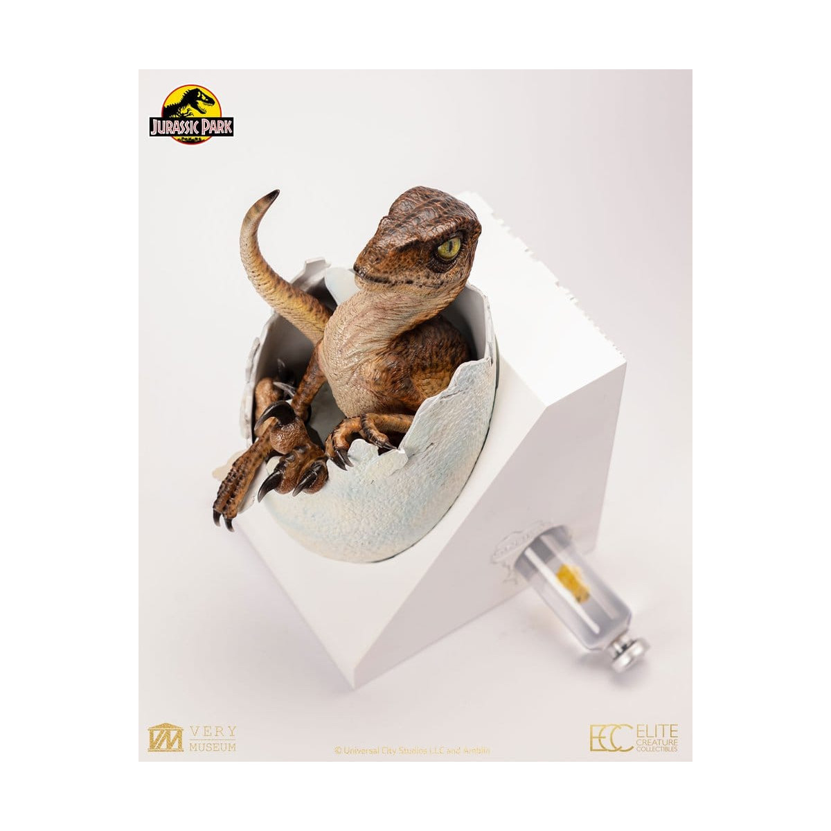 Toynami ECC Elite Creature Collectibles - Huevo de velociraptor a punto de eclosionar 1/1 - Jurassic Park