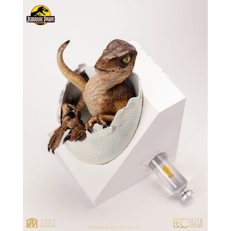 Toynami ECC Elite Creature Collectibles - Huevo de velociraptor a punto de eclosionar 1/1 - Jurassic Park