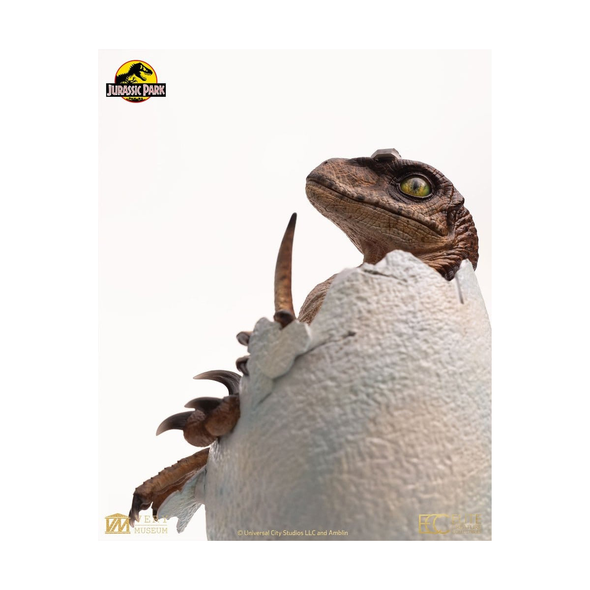 Toynami ECC Elite Creature Collectibles - Huevo de velociraptor a punto de eclosionar 1/1 - Jurassic Park