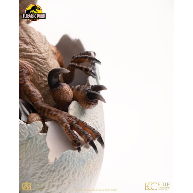 Toynami ECC Elite Creature Collectibles - Huevo de velociraptor a punto de eclosionar 1/1 - Jurassic Park