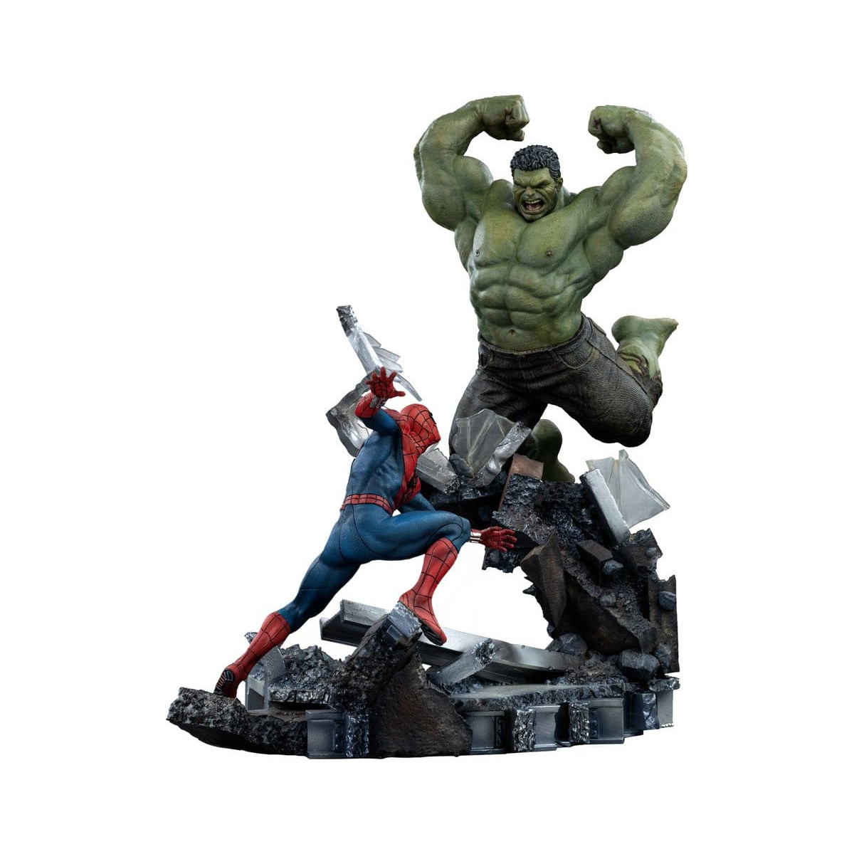 Iron Studios Marvel - Spider-Man contra Hulk: Spider-Man «Brand New Day» a escala 1/10