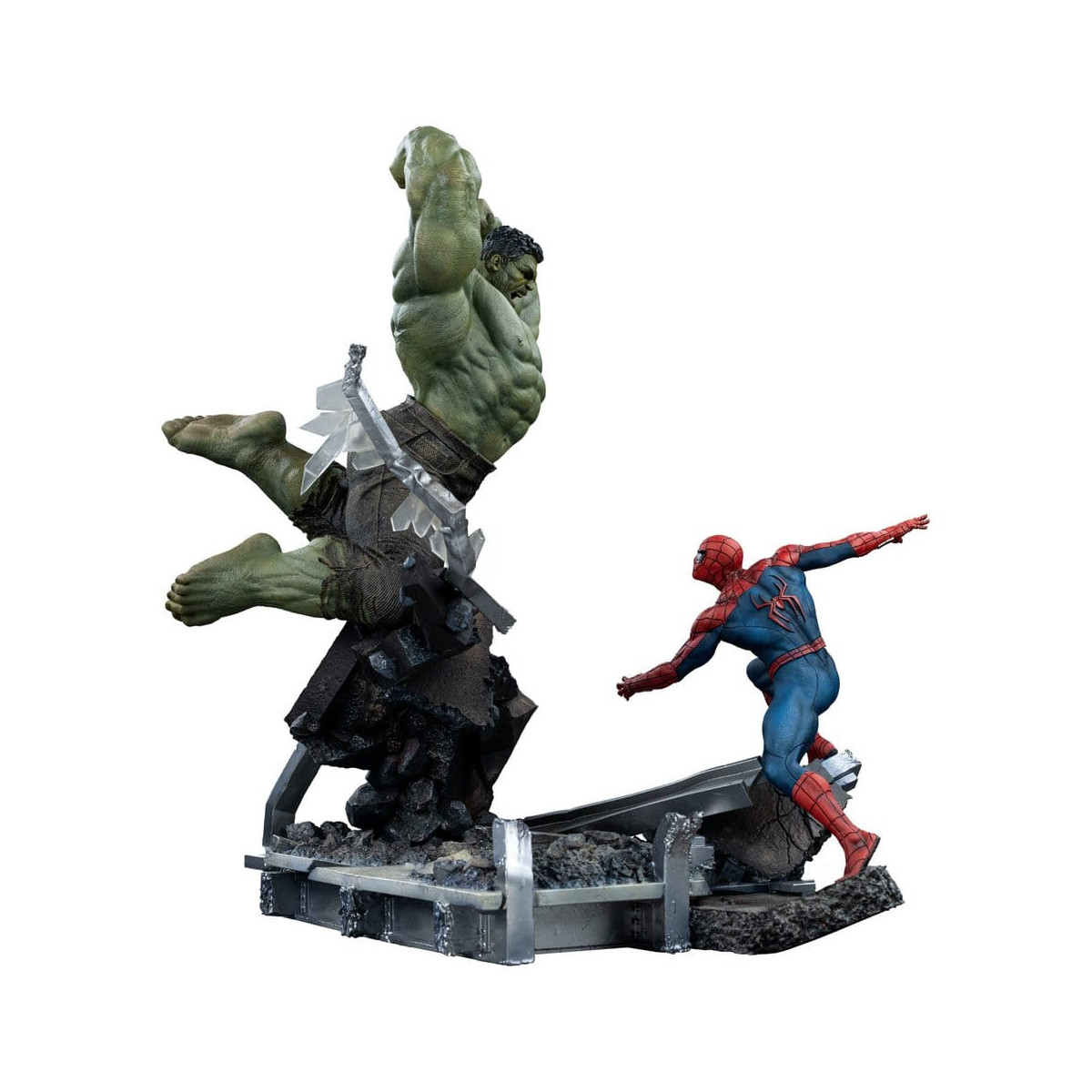 Iron Studios Marvel - Spider-Man contra Hulk: Spider-Man «Brand New Day» a escala 1/10