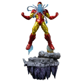 Iron Studios Marvel - Iron Man Deluxe Art, escala 1/10 - Diorama del Guantelete del Infinito