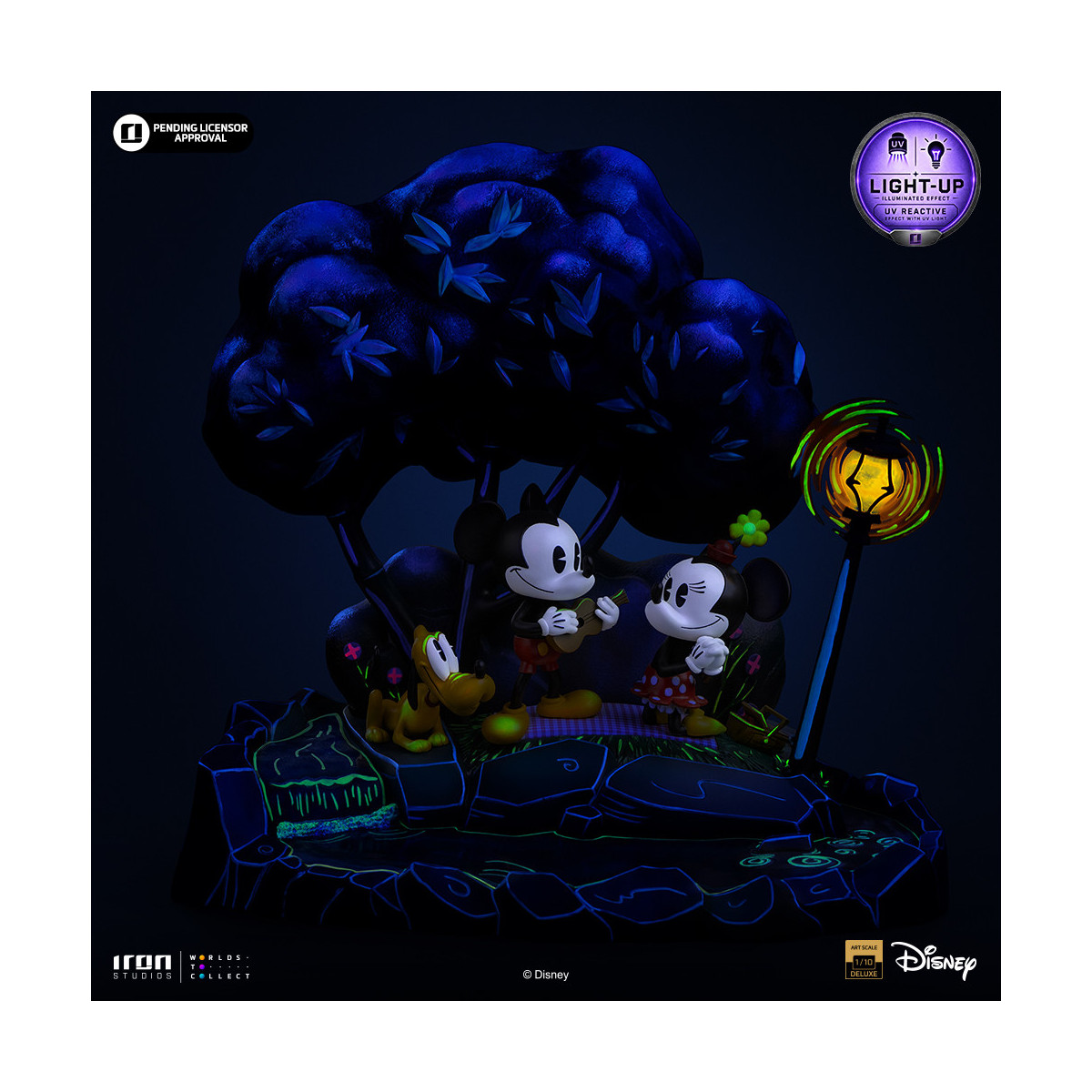 Iron Studios Disney Classics - « Mickey Mouse », «El día de Minnie y Pluto en el parque» DX, escala artística 1/10