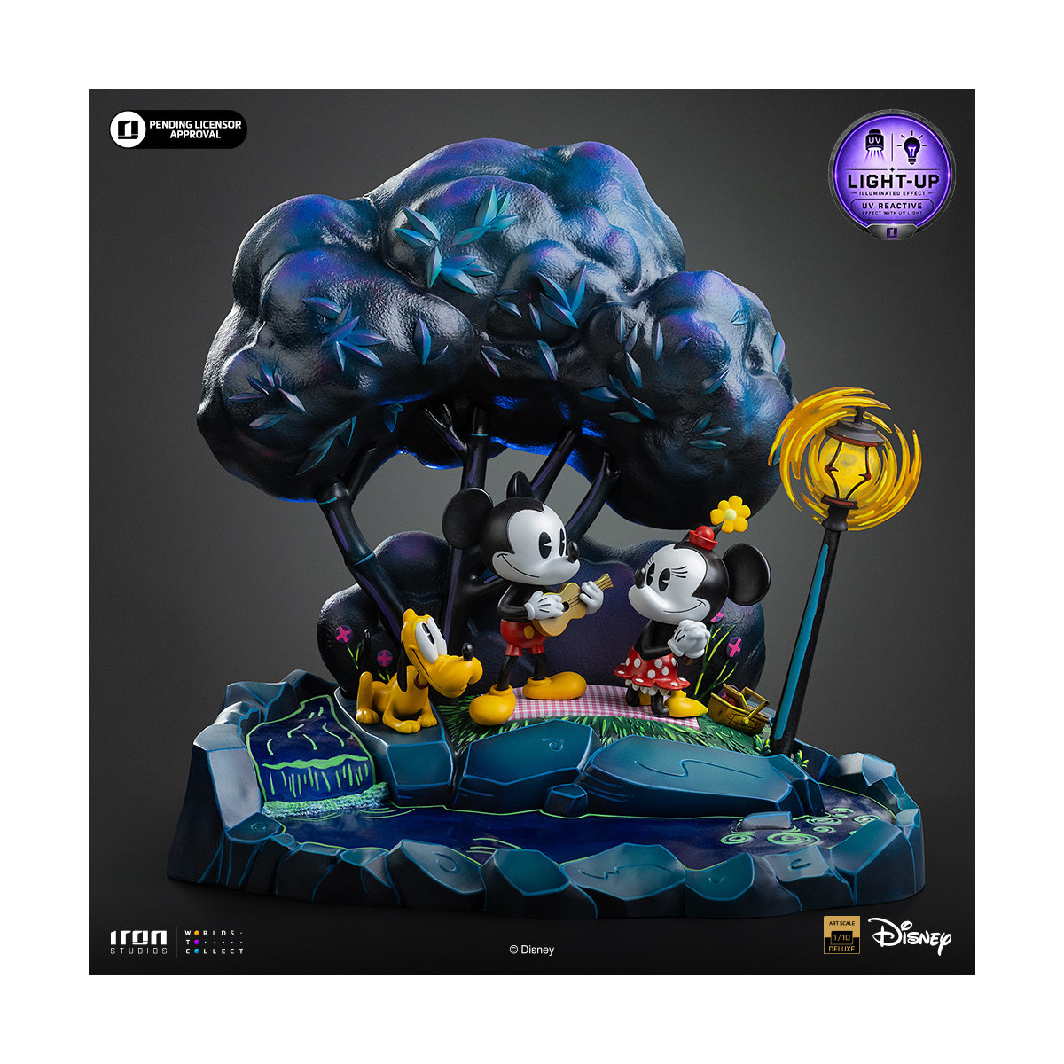 Iron Studios Disney Classics - « Mickey Mouse », «El día de Minnie y Pluto en el parque» DX, escala artística 1/10