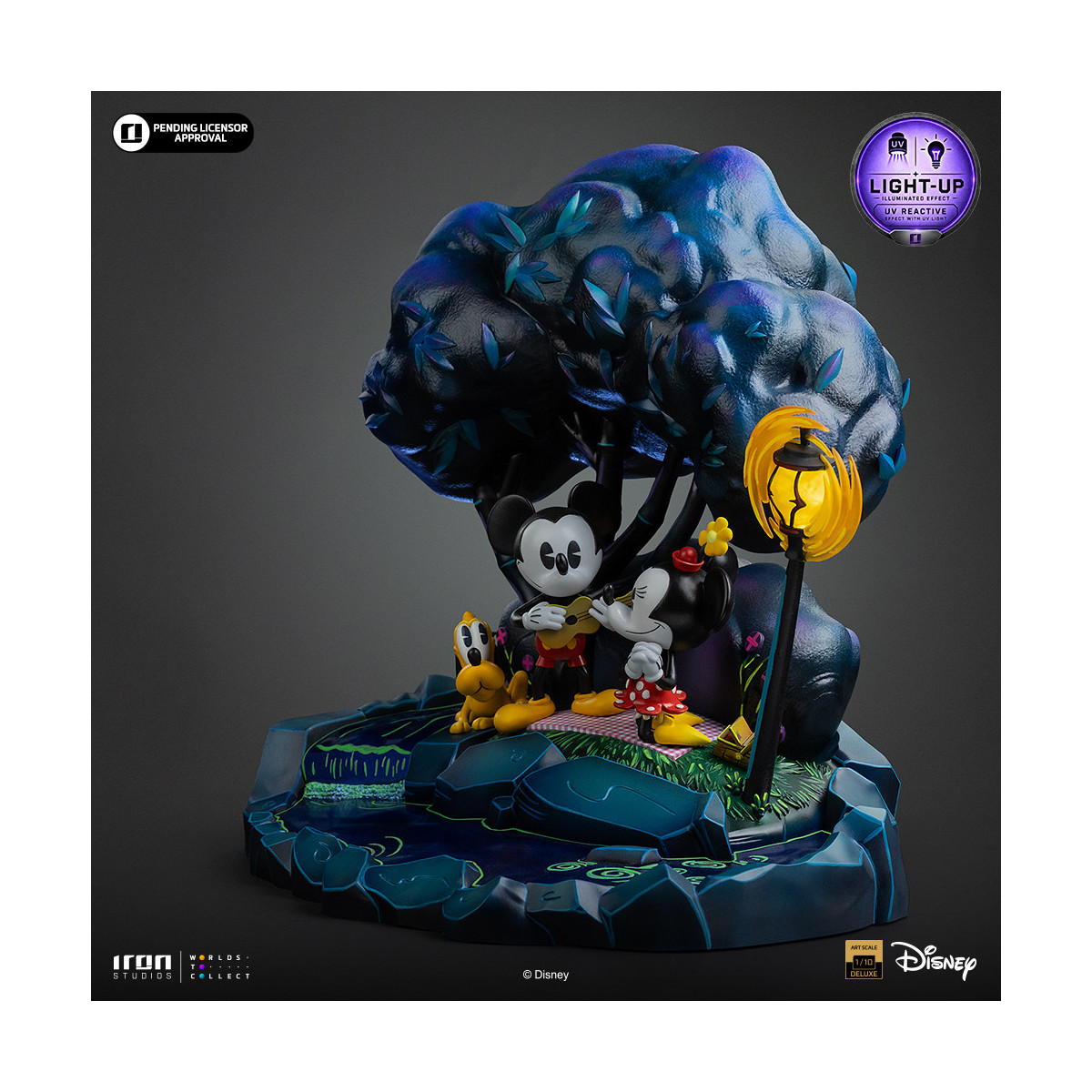 Iron Studios Disney Classics - « Mickey Mouse », «El día de Minnie y Pluto en el parque» DX, escala artística 1/10