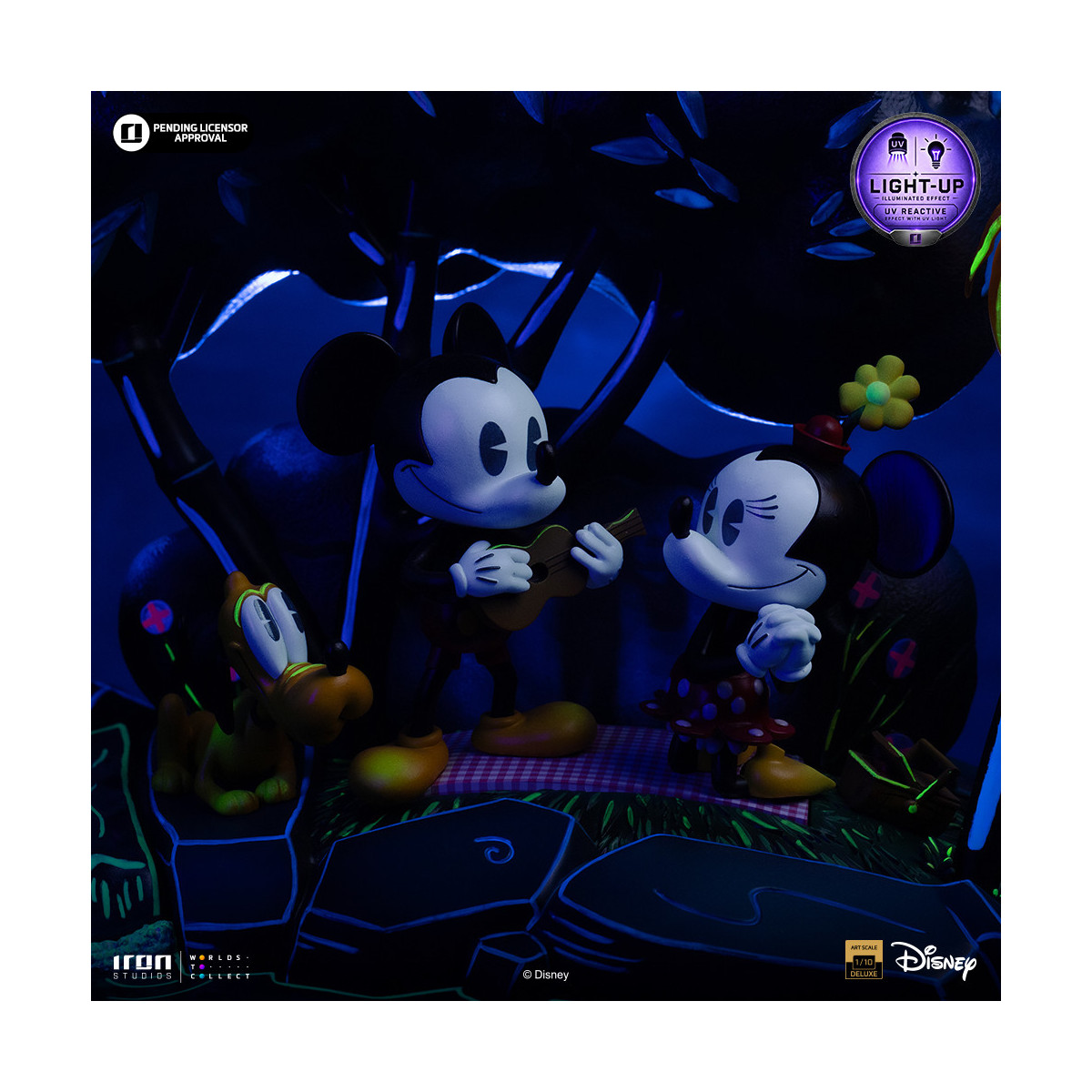 Iron Studios Disney Classics - « Mickey Mouse », «El día de Minnie y Pluto en el parque» DX, escala artística 1/10