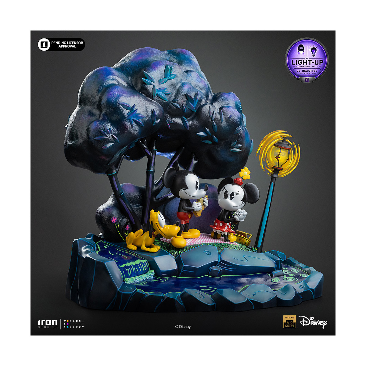 Iron Studios Disney Classics - « Mickey Mouse », «El día de Minnie y Pluto en el parque» DX, escala artística 1/10