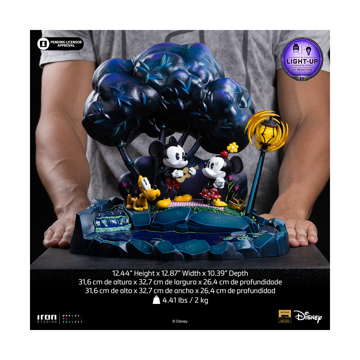 Iron Studios Disney Classics - « Mickey Mouse », «El día de Minnie y Pluto en el parque» DX, escala artística 1/10