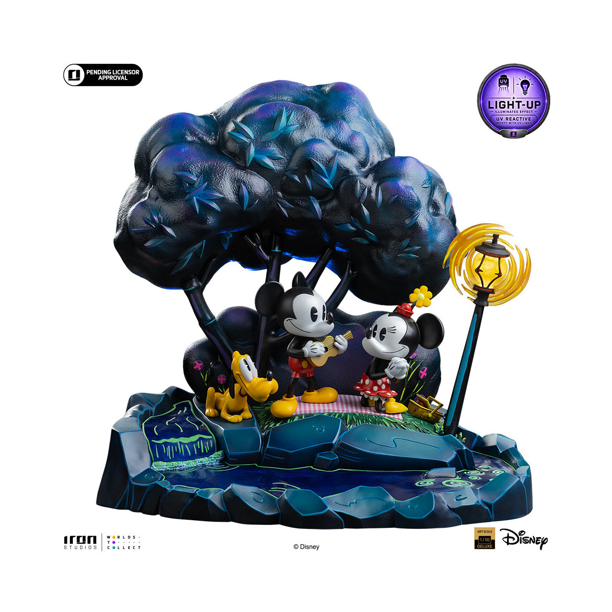 Iron Studios Disney Classics - « Mickey Mouse », «El día de Minnie y Pluto en el parque» DX, escala artística 1/10