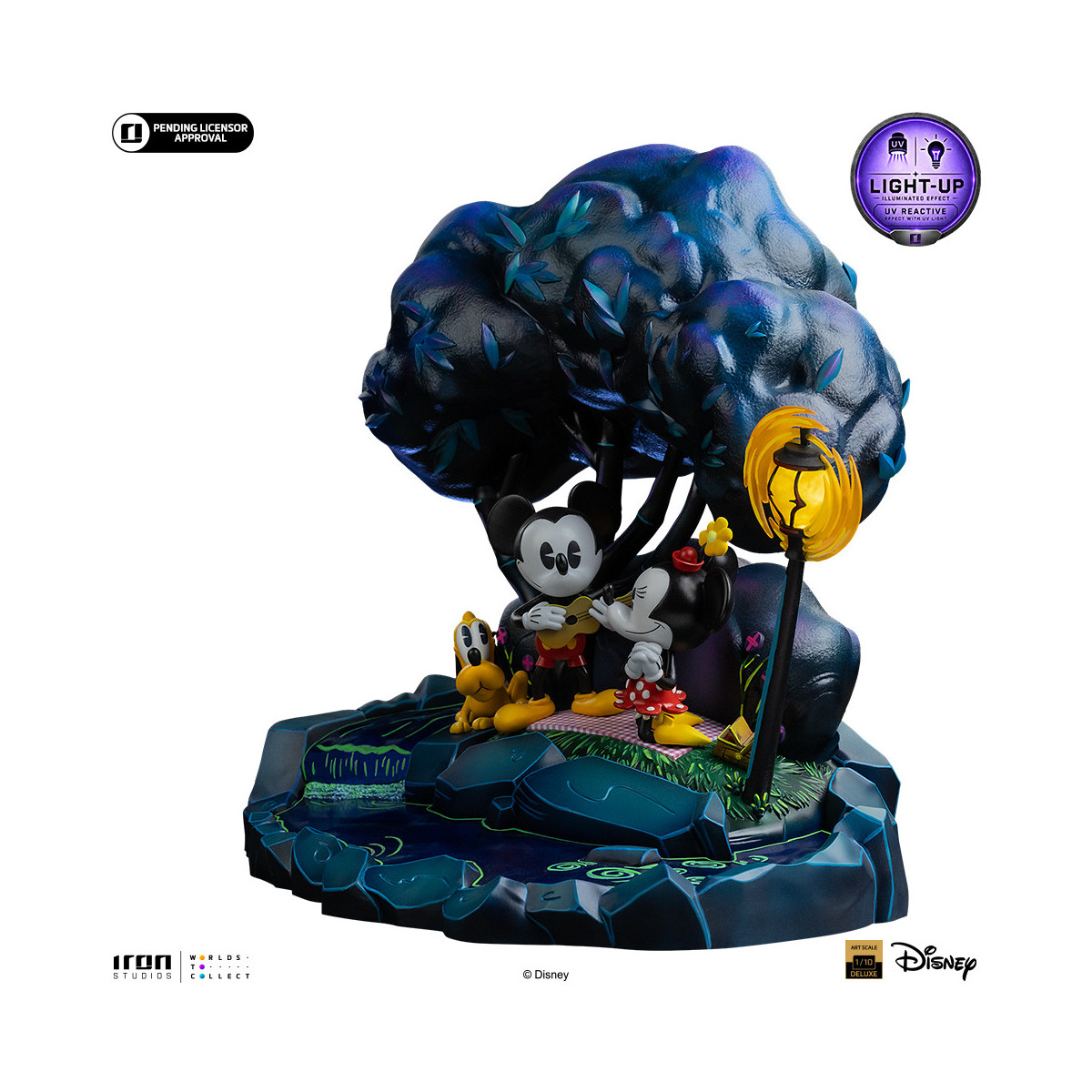 Iron Studios Disney Classics - « Mickey Mouse », «El día de Minnie y Pluto en el parque» DX, escala artística 1/10