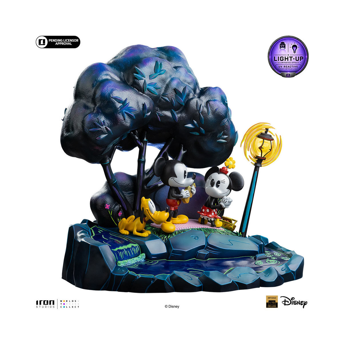 Iron Studios Disney Classics - « Mickey Mouse », «El día de Minnie y Pluto en el parque» DX, escala artística 1/10