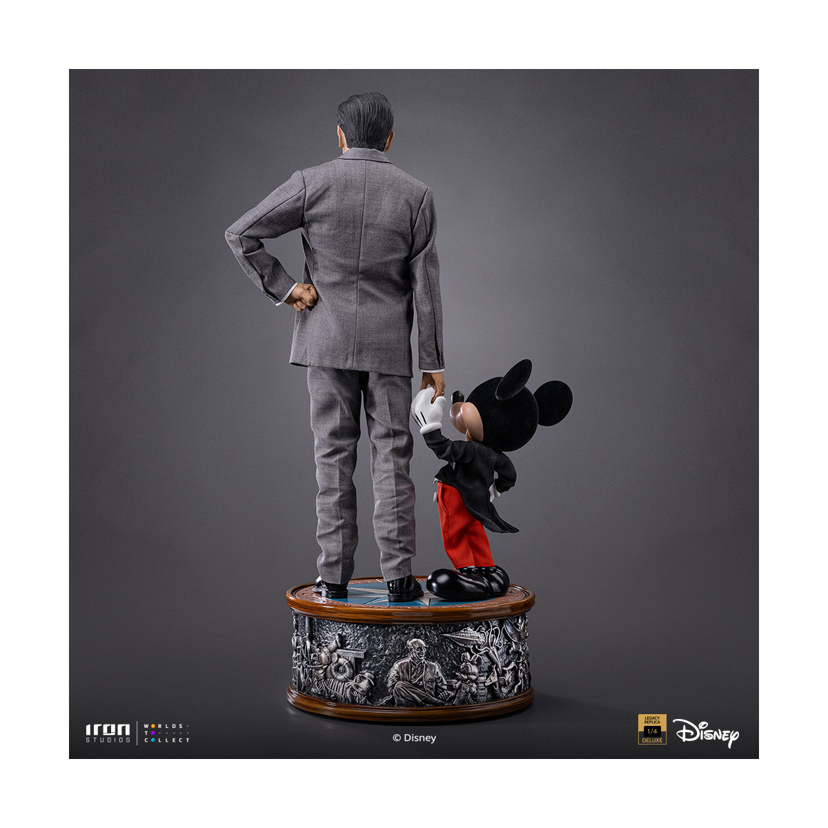 Iron Studios Disney Classics - Walt Disney & Mickey Mouse Réplica del legado de Mickey Mouse a escala 1/4