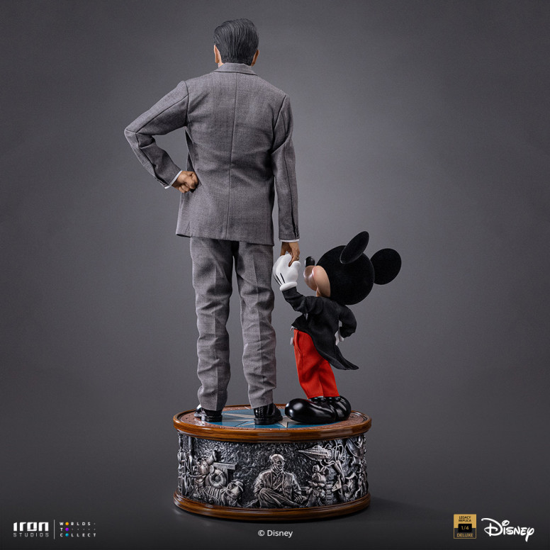 Iron Studios Disney Classics - Walt Disney & Mickey Mouse Réplica del legado de Mickey Mouse a escala 1/4