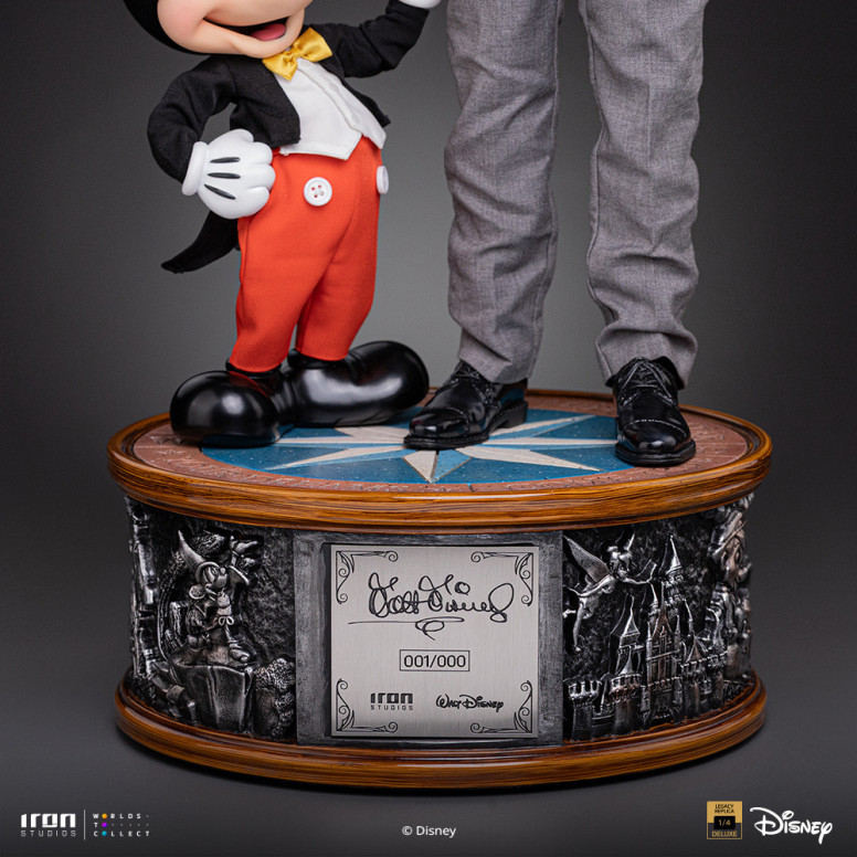 Iron Studios Disney Classics - Walt Disney & Mickey Mouse Réplica del legado de Mickey Mouse a escala 1/4