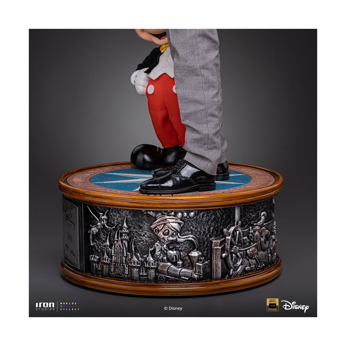 Iron Studios Disney Classics - Walt Disney & Mickey Mouse Réplica del legado de Mickey Mouse a escala 1/4