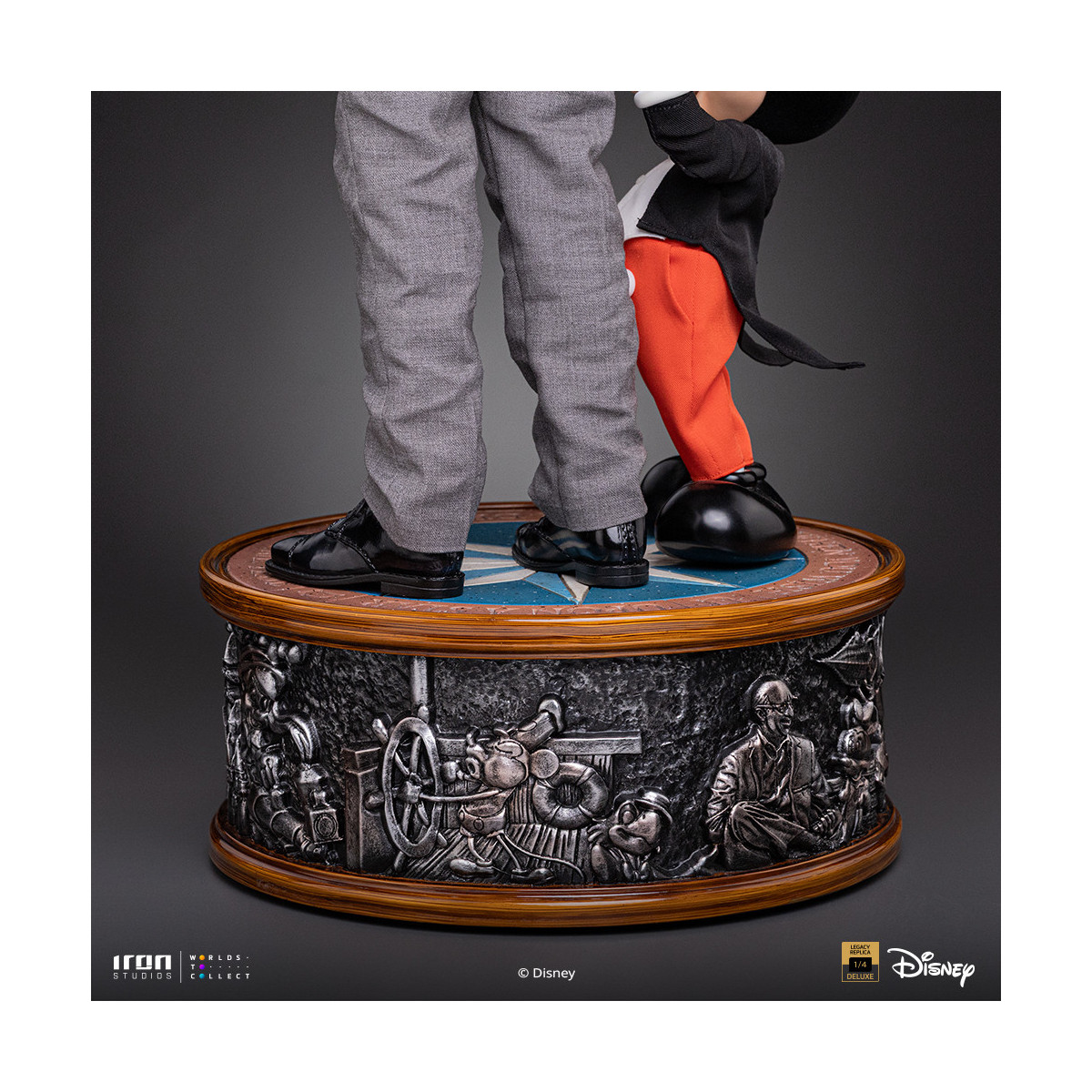 Iron Studios Disney Classics - Walt Disney & Mickey Mouse Réplica del legado de Mickey Mouse a escala 1/4
