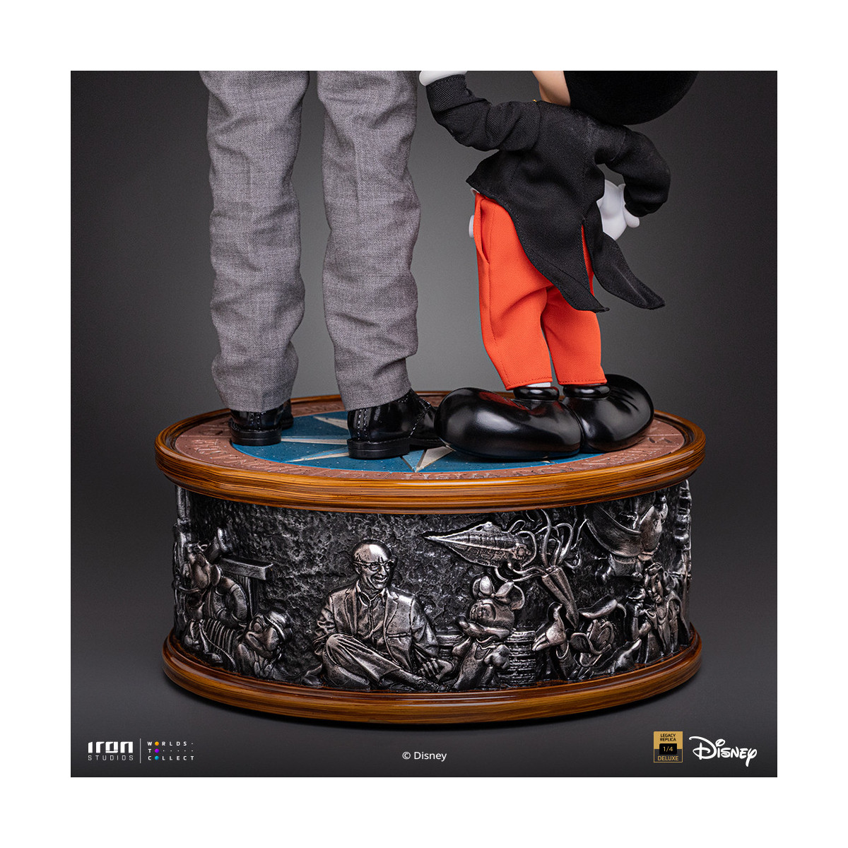 Iron Studios Disney Classics - Walt Disney & Mickey Mouse Réplica del legado de Mickey Mouse a escala 1/4