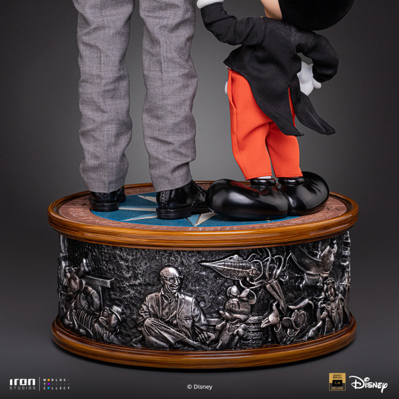 Iron Studios Disney Classics - Walt Disney & Mickey Mouse Réplica del legado de Mickey Mouse a escala 1/4