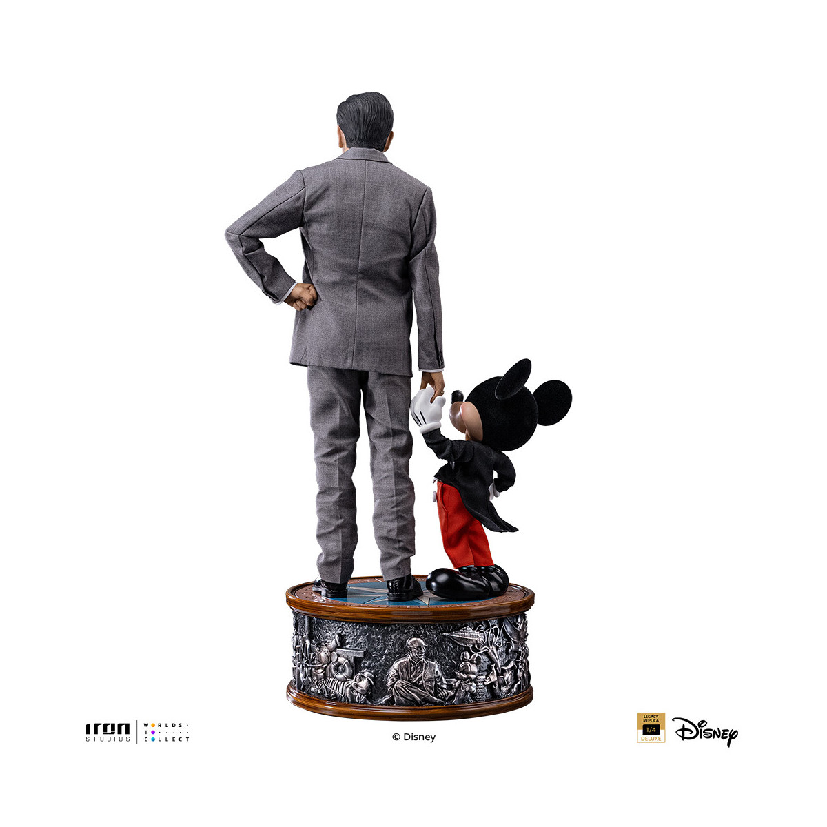 Iron Studios Disney Classics - Walt Disney & Mickey Mouse Réplica del legado de Mickey Mouse a escala 1/4