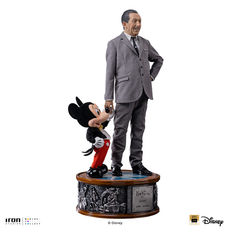 Iron Studios Disney Classics - Walt Disney & Mickey Mouse Réplica del legado de Mickey Mouse a escala 1/4
