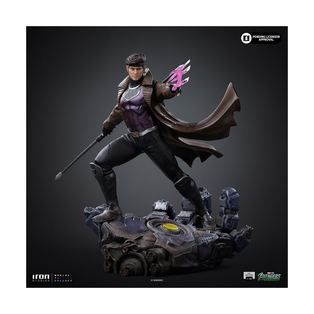 Iron Studios Marvel - Gambit Art, escala 1/10 - Avengers: Doomsday