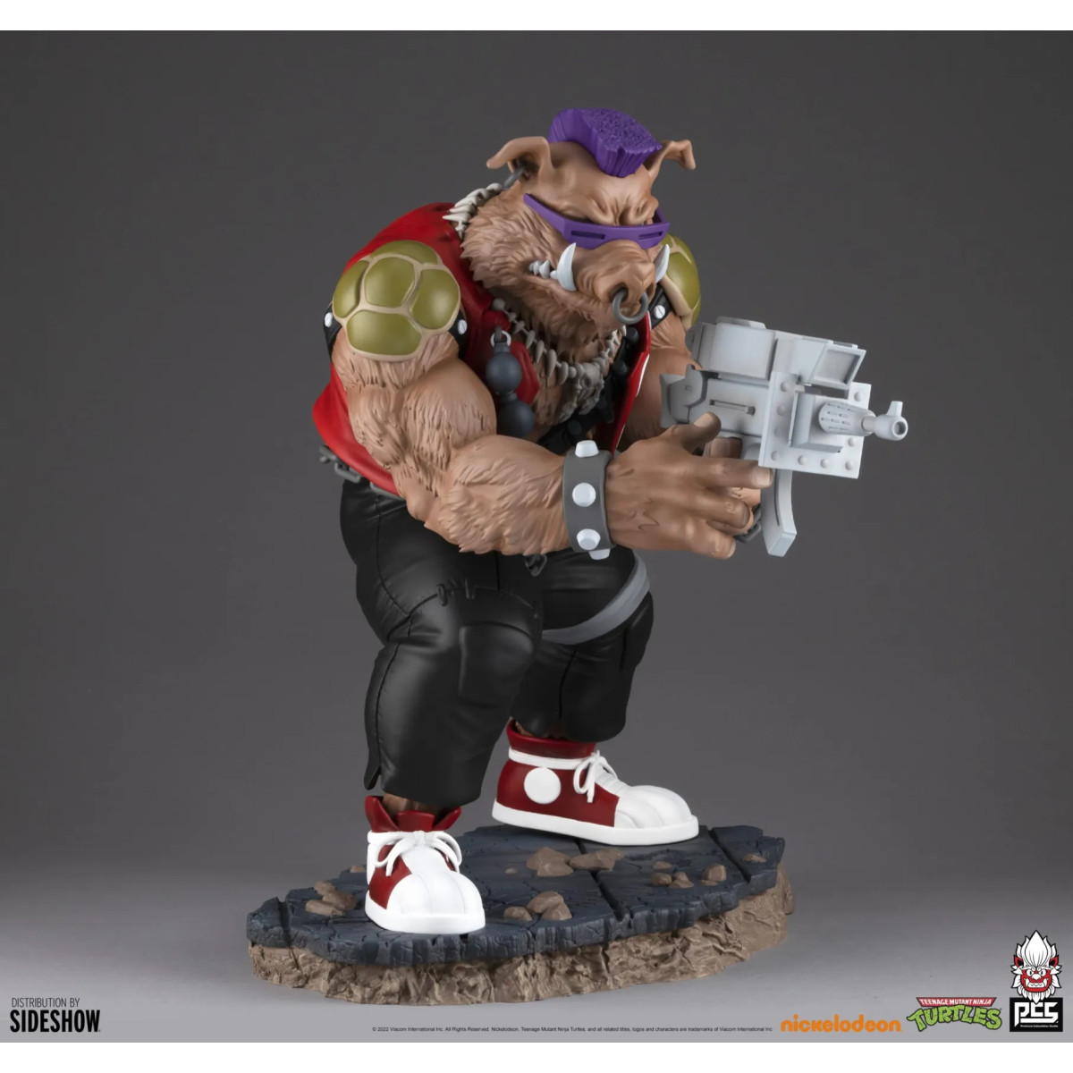 Premium Collectibles Studio PCS - Estatua de Rocksteady a escala 1/4 - Figura de las Tortugas Ninja (TMNT)