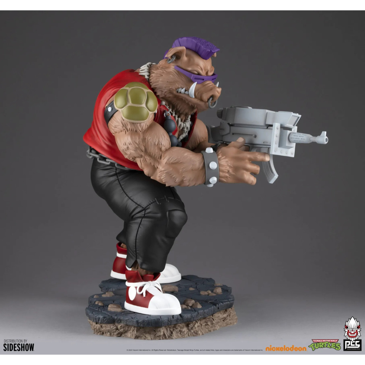 Premium Collectibles Studio PCS - Estatua de Rocksteady a escala 1/4 - Figura de las Tortugas Ninja (TMNT)