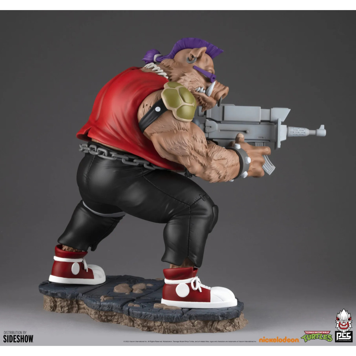 Premium Collectibles Studio PCS - Estatua de Rocksteady a escala 1/4 - Figura de las Tortugas Ninja (TMNT)