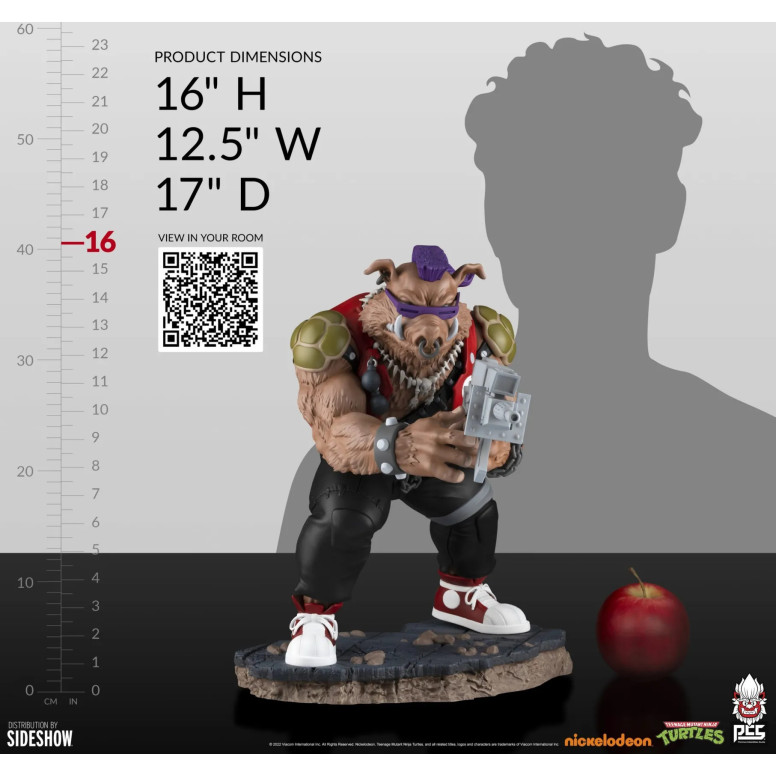Premium Collectibles Studio PCS - Estatua de Rocksteady a escala 1/4 - Figura de las Tortugas Ninja (TMNT)