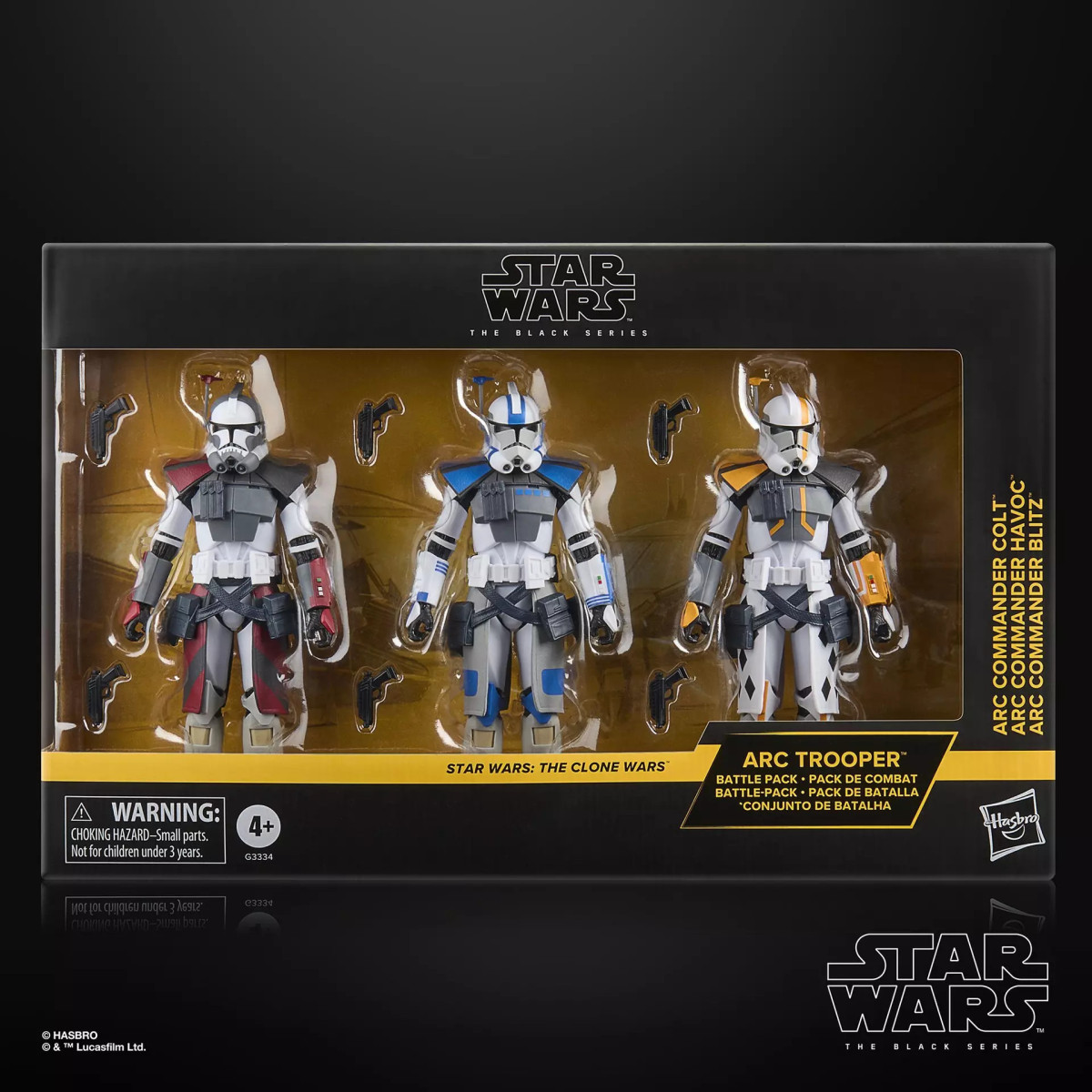 Star Wars The Black Series: Paquete de combate de los soldados ARC (Colt, Havoc, Blitz) - The Clone Wars